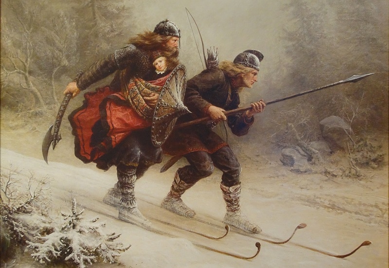 Skiing developed by Vikings