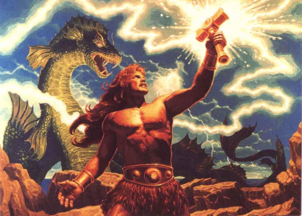 Thor represented thunder