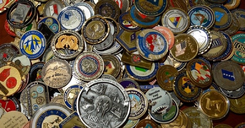 A personalized military coin