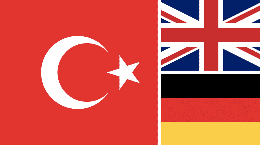 Germany, UK, and Turkey